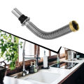 40Cm 60Cm Stainless Steel Kitchen bathroom Sink Siphon Waste Drain Flexible Pipe Hose Home Retractable Drainage Tube. 