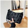 Zk_shoping women bag fashion cute tote shoulder bag shiny party evening clutch shoulder bag women handbag. 