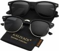 KALIYADI Polarized Sunglasses for Men and Women Semi-Rimless Frame Driving Sun glasses UV Blocking. 