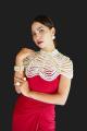 Pearl cape top | handmade beaded accessory. 