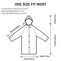 Reusable Plastic Raincoat for Adults – Eco-Friendly, Durable, Waterproof Protection. 