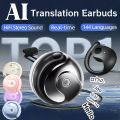 AI Real-time Language Translation Earphones Wireless BT 144 Languages Ear Hanging Headphone Translator for Travel Business. 