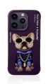 NIMMY brand Original  billionaire series bulldog case in natural titanium,black,purple for apple iphone 15/14 series. 