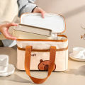 Cute Capybara Insulated Lunch Bag For Student Kid Portable Large Capacity Waterproof Food Thermal Bag Reusable Picnic Cooler Bag.