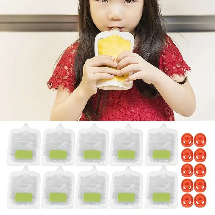 10Pcs%20Reusable%20Complementary%20Food%20Baby%20Pouch%20Bag%20Kitchen%20Dispenser%20Food%20Storage%20Bag%20Squeeze%20Pouches%20-%20Image%202