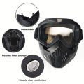 Motorcycle Face Mask Glasses Off-road Motorcycle Protective Glasses Riding Tactical Mask Summer UV Protection Sunglasses.