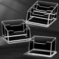 1pcs Clear Desk Shelf Box Storage Display Stand Acrylic Plastic Transparent Desktop Bussiness Card Holder Place Card Holder. 