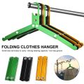 Aluminum foldable portable hangers for business trips Ultra-light non-slip hangers for road trips outdoor camping accessories. 