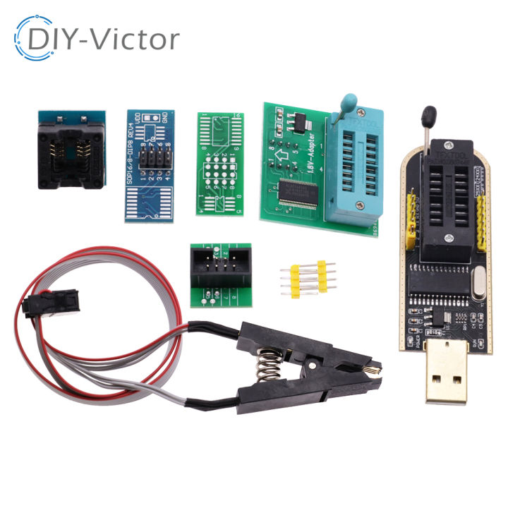 I21 CH341 24 25 Series EEPROM Flash BIOS USB Programmer Module + SOIC8 ...