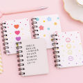 A7 Pocket Book Notebooks Small Flower Love Small Cute Side Flip Coil Book Student Mini Portable Flip Notepad. 