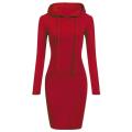 Ladies Dress Autumn Women Hooded Dresses Hoodies Women Sweatshirts Women Hoodies Dress Tops Ladies Clothing.
