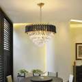 Modern crystal chandelier large 600MM size gold and black colour. 
