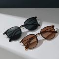 2 Pairs Per Set Small Round Sunglasses Women Cute Skinny Cat Eye Eyewear Men Vintage Narrow Cateye Sunglasses Set. 