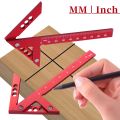Center Finder Woodworking Square 45/90 Degree Right Angle Line Gauge Aluminum Center Scribe Carpenter Ruler Wood Measuring Tool.