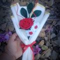 Crochet Red Rose Bouquet – Handmade Eternal Beauty. 