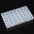28 Grid Nail Diamond Box Plastic Empty Box Mini Detachable Decoration Pearl Small Rivet Semi Transparent Storage Box. 