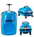 Car Children's Cartoon Luggage Box 18 Inch Universal Wheel Mountable 3D Trolley Bag Car Suitcase on Wheels Boy Girl Rolling Luggage Luggage Children's Sitting Guardrail Seat Baby Scooter Suitcase for Kids Trolley Carry on-Suitcase Travel Bag. 