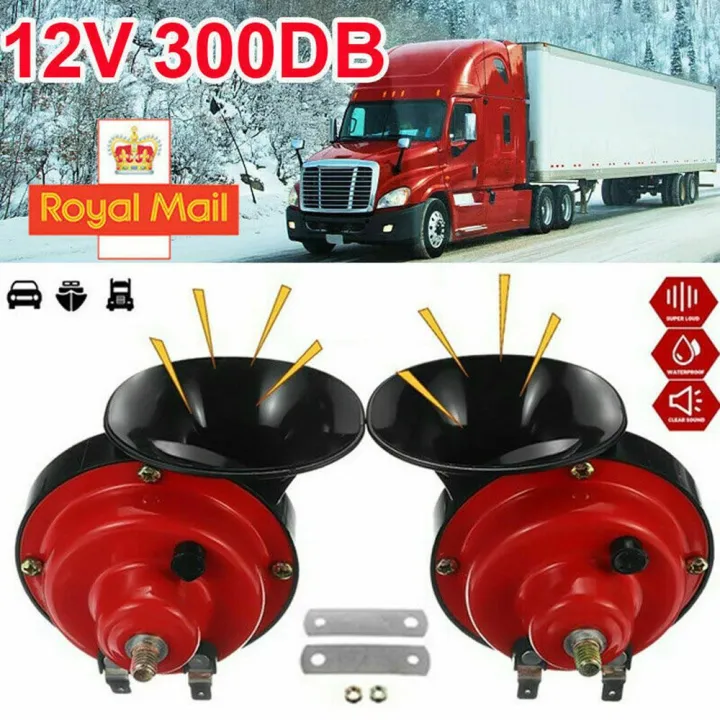 Car Electric Snail Horn Raging Sound Air Horn Trucks Car Styling 300 DB ...