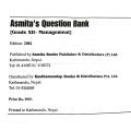 Asmita's Question Bank Old is Gold
Class 12 Management For 2082. 