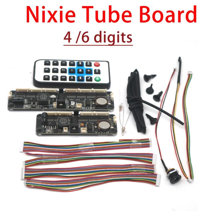 Nixie Controller 4/6Bit Universal Nixie Tube Clock Board Controller + Remote Control For ...