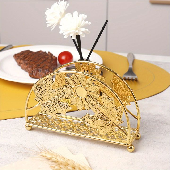 Napkin Holder Gold Sonwaha Napkin Holders for Tables,Napkin Holders for Kitchen Modern Napkin Holder Paper Napkins Holder for Dining,Picnic Table,Kitchen Countertops,Indoor&Outdoor Use