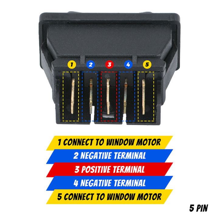 Universal%20Auto%20Car%20Power%20Window%20Switch%20Lifting%20Switch%205%20Pin%20DC%2012V%2020A%20Blue/Red%20Light%20Color%20And%20Harness%20-%20Image%205