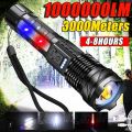 NEW A76 High Power Led Flashlights Built-in 18650 Battery Tactical Flashlight Emergency Spotlight Most Powerful Lantern. 