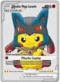 Pikachu Mega Lucario Iron Pokemon Cards Silver Foil Pokemon Letters in English .... 