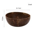 3 Sizes Natural Coconut Shell Bowl Coconut Bowl Wooden Bowls Light Food Container Fruit Salad Milkshake Dessert Bowl. 