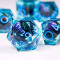 DND Dragon Eye Dice Liquid Core Dice Set Resin Edged Dice For Dungeons and Dragons Polyhedral D&D Dice Handmade D and D.