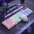 RGB Gaming Keyboard and Mouse and Headphones Combo with FREE Mousepad in Low price ~ Mechanical Feeling Gaming Key Board with 7 light RGB Gaming Mouse ~ Wired Keyboards for Mobile Gaming, Pubg, Laptop, PC, Minecraft, Xbox - 112 Keys - By FunBug. 