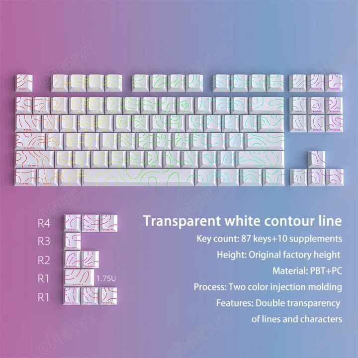 Contour%204.0%20Side%20Engraved%20Keycap%20PBT%20Translucent%2097%20Key%20Gaming%20Mechanical%20Keyboard%20Key%20Cap%20White%20For%20Magnetic%20Switch%20F75%20GMK87%20-%20Image%203