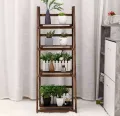 4 TIER WOODEN RACK WOODEN LADDER FOLDING BOOK SHELF STAND PLANT FLOWER DISPLAY SHELVING RACK | MULTI PURPOSE RACK | HOME STORAGE HANDMADE LADDER SHELF. 