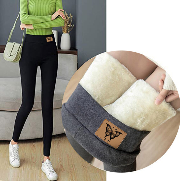Winter%20Women%20Leggings%20Fleece%20Lined%20Velvet%20Keep%20Warm%20Pants%20High%20Waist%20Leggings%20Women%20Solid%20Comfortable%20Stretchy%20Thermal%20Plus%20Size%20-%20Image%202
