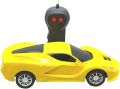 Remote Control High Speed Racing Car with Stylish Looks 1:18 Scale, Two Functions & Modern Design, RC Vehicle Toy for Kids (Require 5AA Batteries, Not Included) (Yellow). 