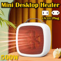 Portable Mini Heaters Household Desktop Mutes Fast Heating Warmer Fan 500W PTC-Ceramic Warm Air Heaters for Indoor Office Winter. 