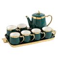 Fancy Coffee set bone china gold plated colored. 