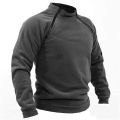 Men's Outdoor Fleece Jacket Clothes Warm Zippers Pullover Men Windproof Coat Thermal Hiking Sweatshirt.