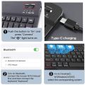Mini Bluetooth Keyboard RGB Wireless Keyboard 10 inch Backlit Keyboard Backlight Touchpad Keyboard for IOS Android Windows iPad. 