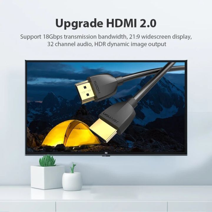 Vention%204K%20Slim%20HDMI-Compatible%20Cable%20for%20%20Mi%20Box%20PS4%201m%202m%20Gold%20Plated%20Port%204K%201080P%203D%20Cable%204K/60Hz%20HDMI-Compatible%20-%20Image%205