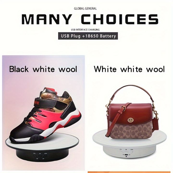 360%20Degree%20Electric%20Rotating%20Turntable,%20Rechargeable%20Low%20Noise%20Adjustable%20Smooth%20Rotation%20Non-Slip%20Display%20Stand%20-%20Image%205
