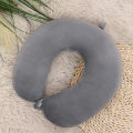 1pcsSimple Plush U-shaped Pillow Driving Travel Neck Pillow Nap Pillow Comfortable to Relieve Fatigue.