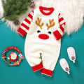 Christmas Baby Romper Fashion Cute Elk Infant Boy Girl Jumpsuit Knitted Newborn Kid Xmas Clothes 0-18M Overalls Long Sleeve Warm. 