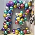 Chrome balloons ( green,golden,white) 30\50 pcs packets jungle Theme combination metallic chamak Party shiny Balloons 10 inch size Helium Balloons for Birthday Party Decoration and Arch Decoration, Birthday, other events Party (rope gift). 