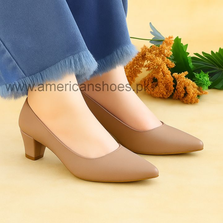 American Block Heel Pumps & Court Shoes Classic Design Elegant Heels for Everyday Wear European Coat Shoes