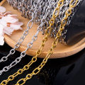 0.5Meter 1Meter Stainless Steel Round Cross Open Ring Chain for DIY Necklace Bracelet Jewelry Making Body Chain.