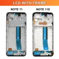 6.43" For Xiaomi Redmi Note 11 2201117TG LCD Display Touch Screen Digitizer Assembly For Redmi Note 11 2201117SG Screen +Frame. 
