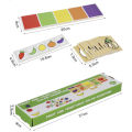 Wooden Montessori Early Education Fruit Vegetable Pairing Puzzle Kids Color Recognition Game Educational Toys For Children. 