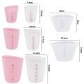 Pottery Tools Silicone Measuring Cups DIY Resin Glue Tools Cup for Making Handmade Craft Nonstick Silicone Mixing Cup. 