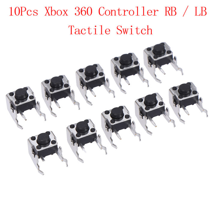 10Pcs Replacement Repair Parts RB / LB Bumper Button Tactile Switch For Xbox One Xbox 360 Controller